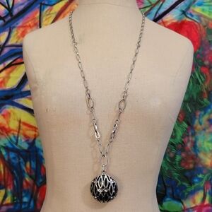 WHBM Silver Tone Pendant Necklace